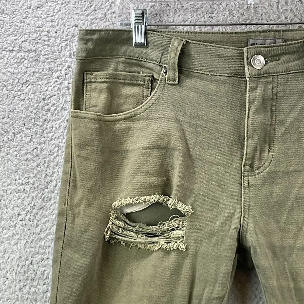 CJ Black Premium Mens Jeans 34x32 Grunge Skinny Flex Destroyed Raw Hem (36x29)